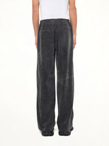 Soft-Touch Denim Trouser in Black