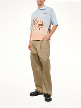 The Apartments Knitted Polo in Blue