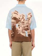 The Apartments Knitted Polo in Blue