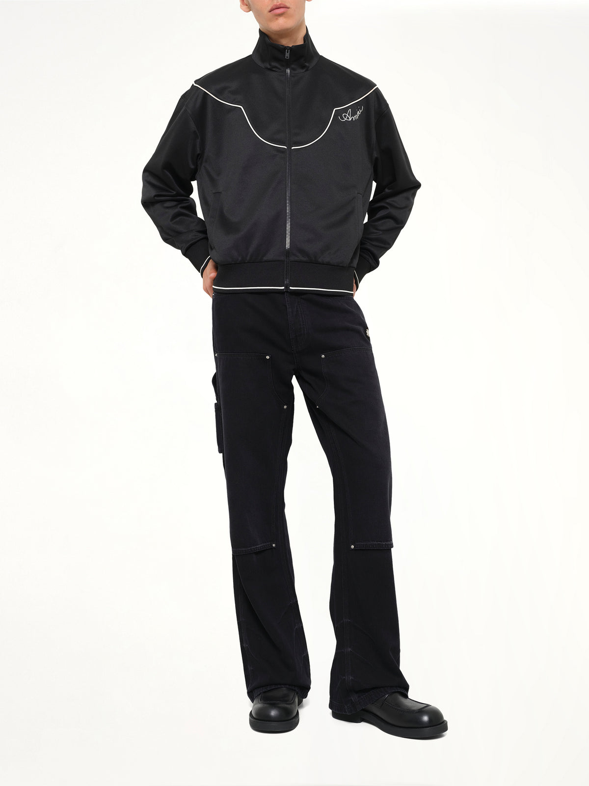 Western Track Jacket in Black