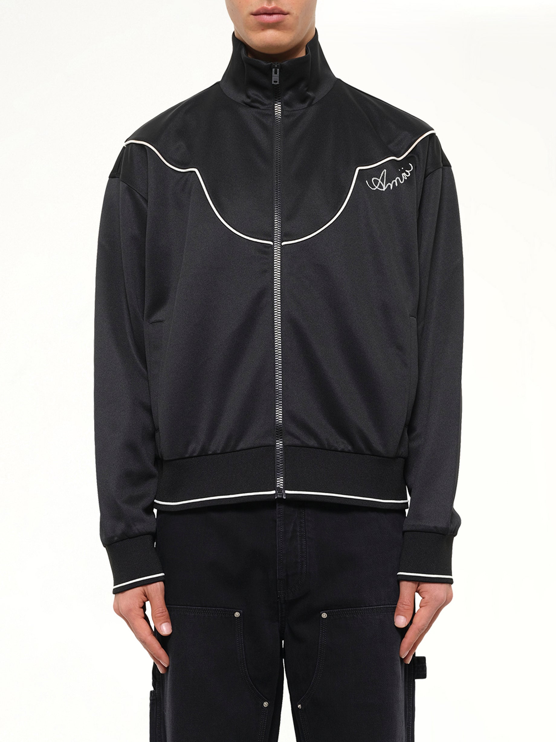 Western Track Jacket in Black