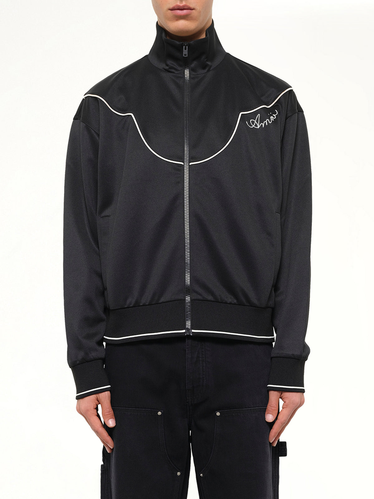 Western Track Jacket in Black