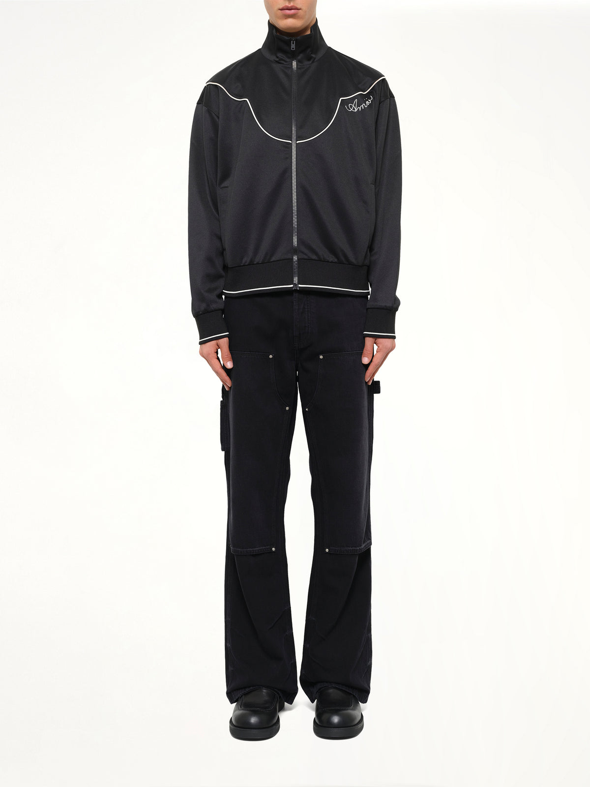 Western Track Jacket in Black