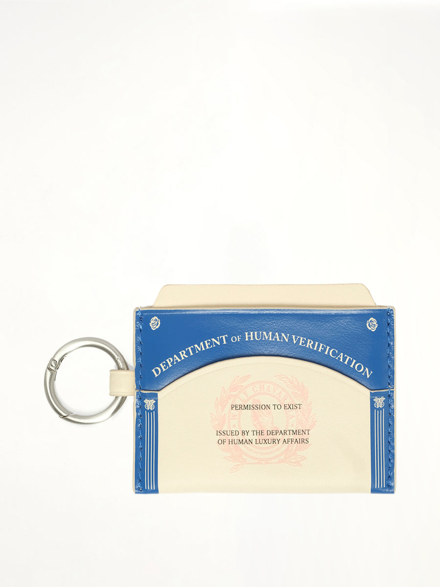 Human Verification Wallet in Royal Blue/White