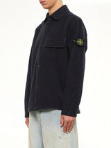 1200034 Wool Boucle Shirt in Navy Blue