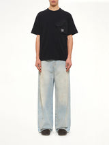 2100008 Cotton Pocket T-Shirt in Black