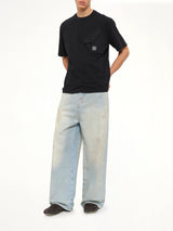 2100008 Cotton Pocket T-Shirt in Black