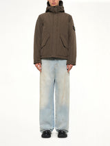 4100010 Nylon Short Parka in Coal Grey