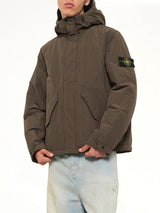 4100010 Nylon Short Parka in Coal Grey