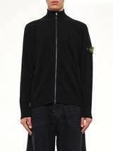 5100023 Light RWS Geelong Wool Zip-Up Cardigan in Black