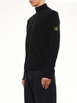 5100023 Light RWS Geelong Wool Zip-Up Cardigan in Black