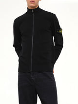 5100023 Light RWS Geelong Wool Zip-Up Cardigan in Black