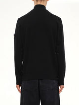 5100023 Light RWS Geelong Wool Zip-Up Cardigan in Black