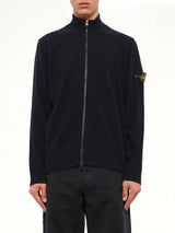 5100023 Light RWS Geelong Wool Zip-Up Cardigan in Navy Blue