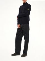 5100023 Light RWS Geelong Wool Zip-Up Cardigan in Navy Blue