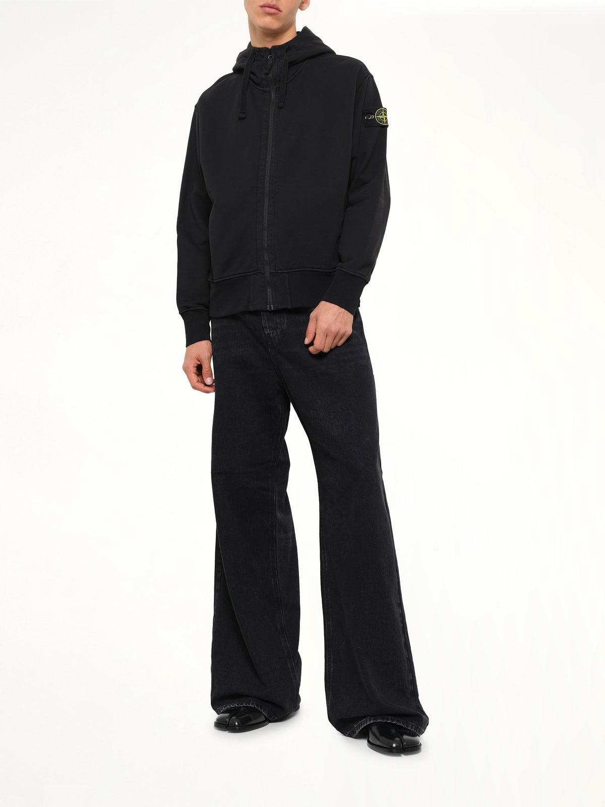 6100009 Organic Cotton Hoodie in Black