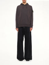6100048 Brushed Cotton Hoodie in Lead Grey