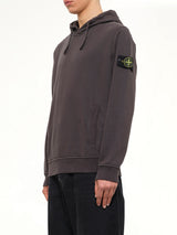 6100048 Brushed Cotton Hoodie in Lead Grey