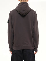 6100048 Brushed Cotton Hoodie in Lead Grey