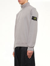 6100068 Brushed Cotton Quarter Zip Sweatshirt in Grey