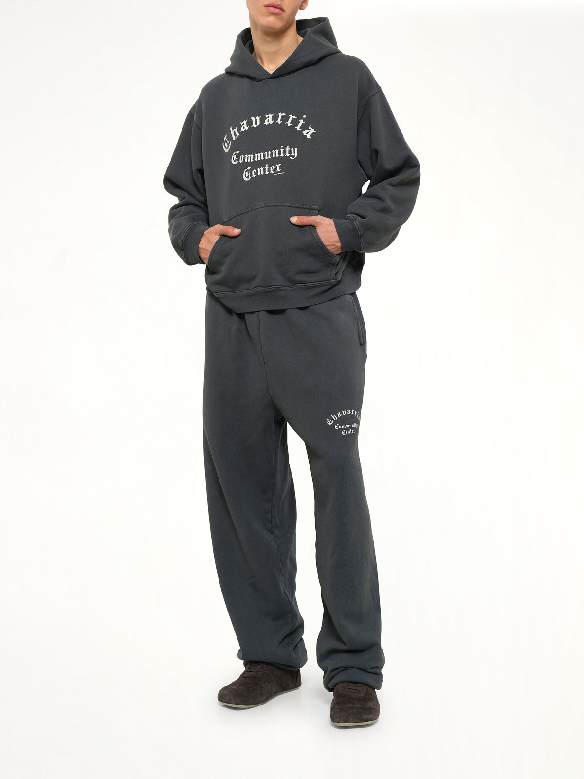 Chavarria Community Center Shrunken Hoodie in Pirate Black