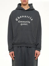 Chavarria Community Center Shrunken Hoodie in Pirate Black