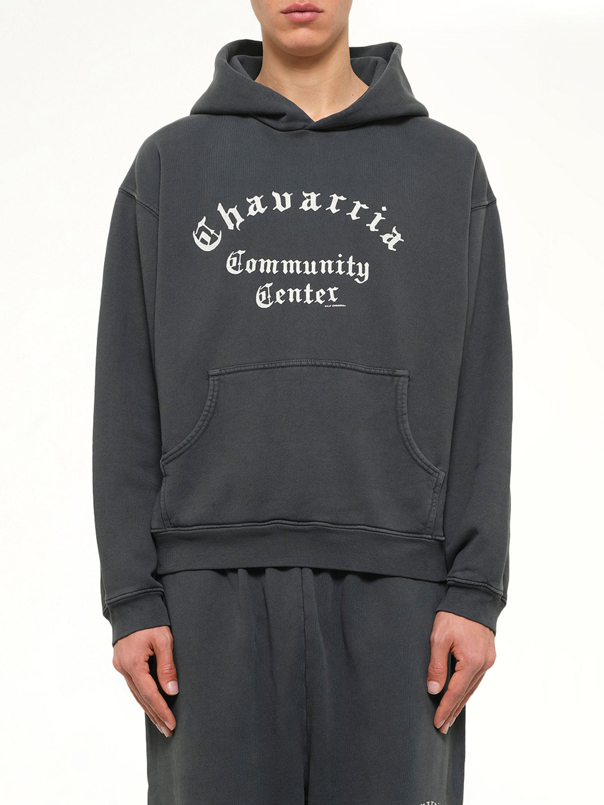 Chavarria Community Center Shrunken Hoodie in Pirate Black