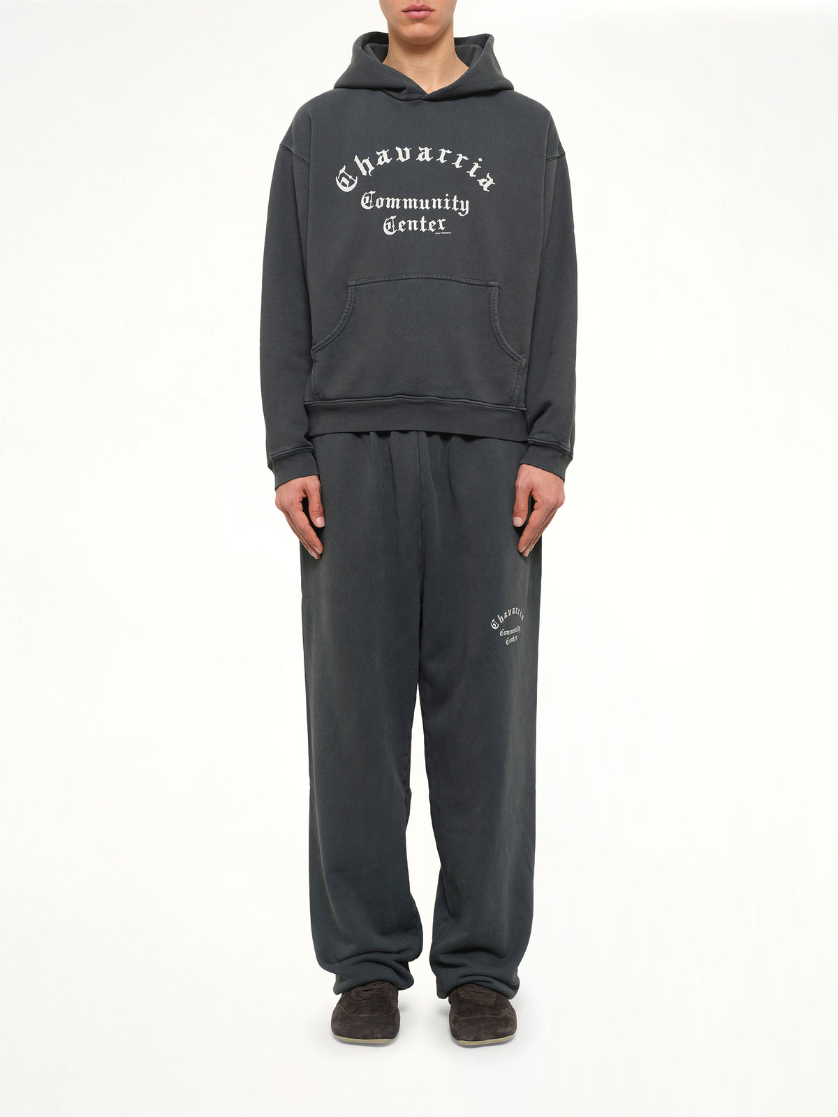 Chavarria Community Center Shrunken Hoodie in Pirate Black