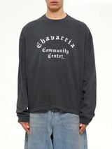 Community Center LS Buffalo T-Shirt in Black