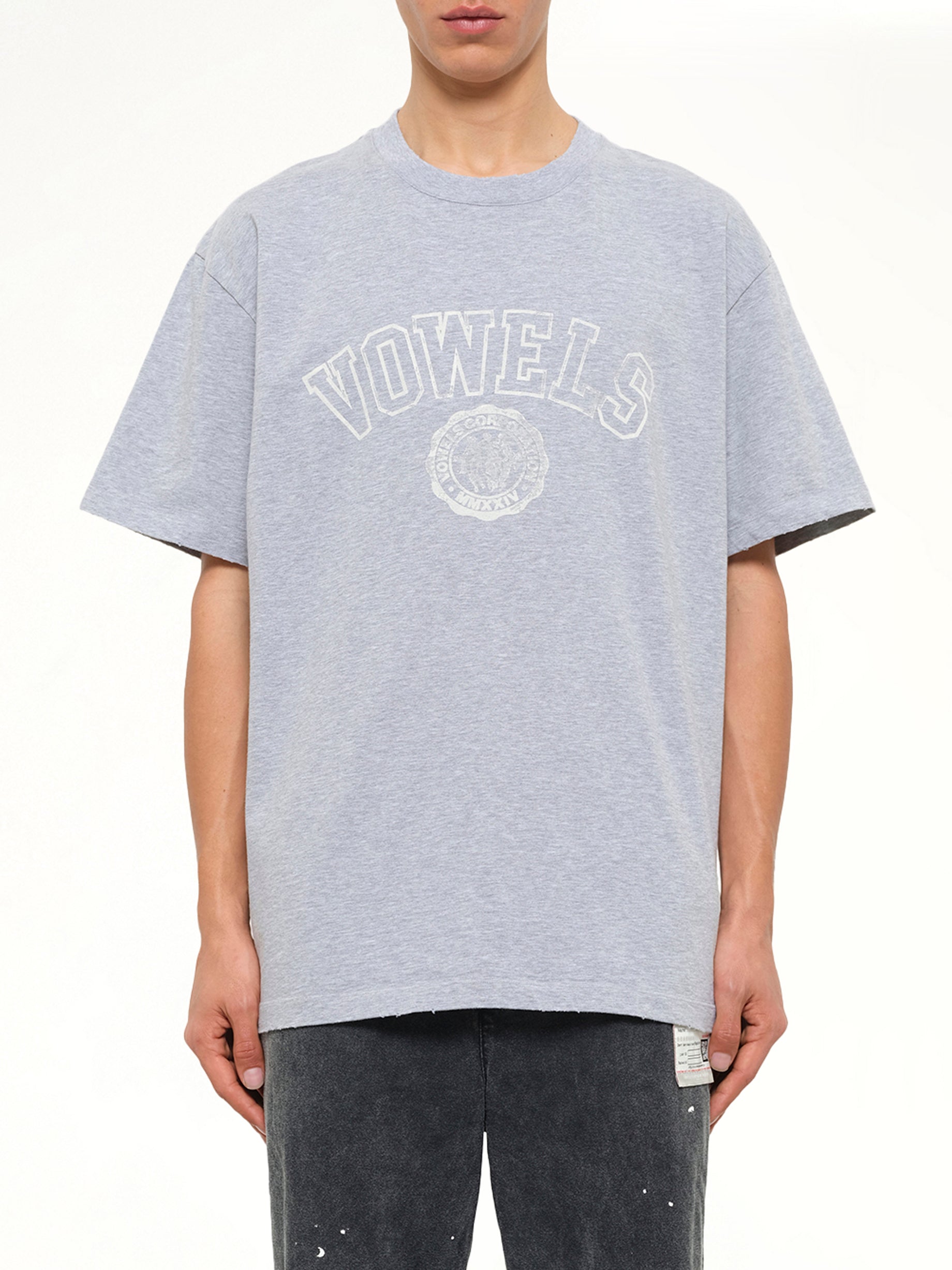 Faded Collegiate T-Shirt in Grey Heather