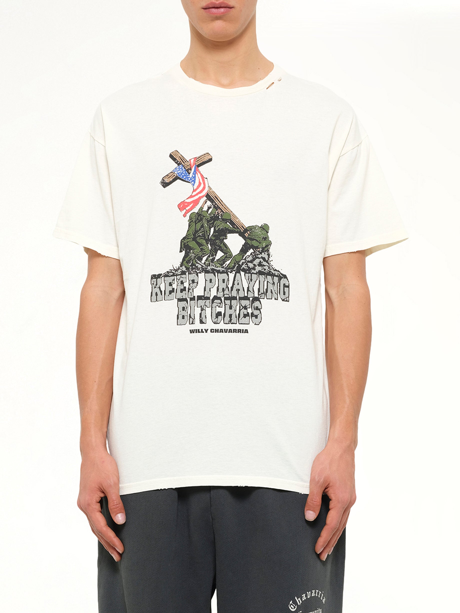 Keep Praying Bitches Easy T-Shirt in Masa