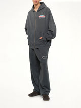 Plaza Chavarria Zip Hooligan Hoodie in Pirate Black