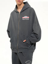Plaza Chavarria Zip Hooligan Hoodie in Pirate Black