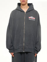 Plaza Chavarria Zip Hooligan Hoodie in Pirate Black