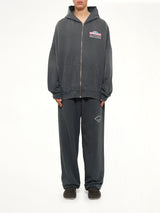 Plaza Chavarria Zip Hooligan Hoodie in Pirate Black
