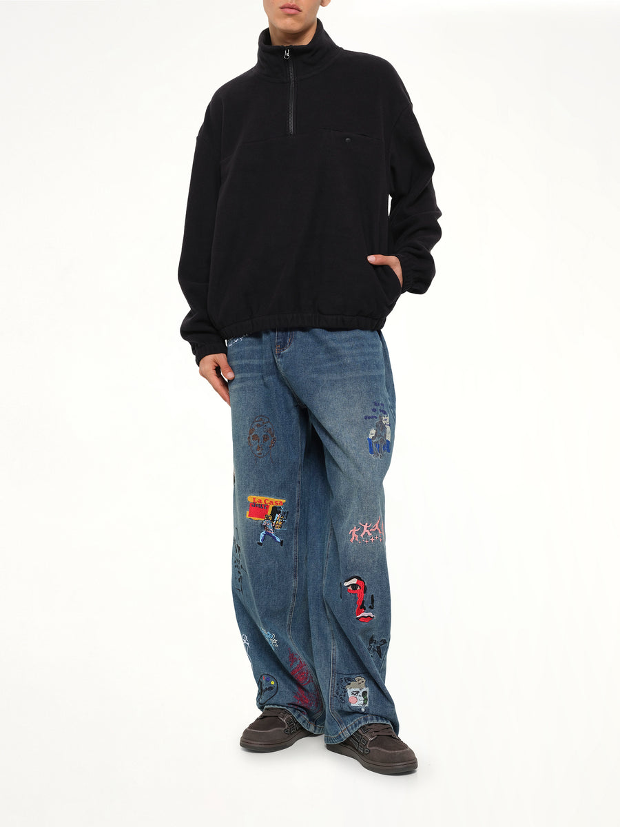 Quarter Zip in Black