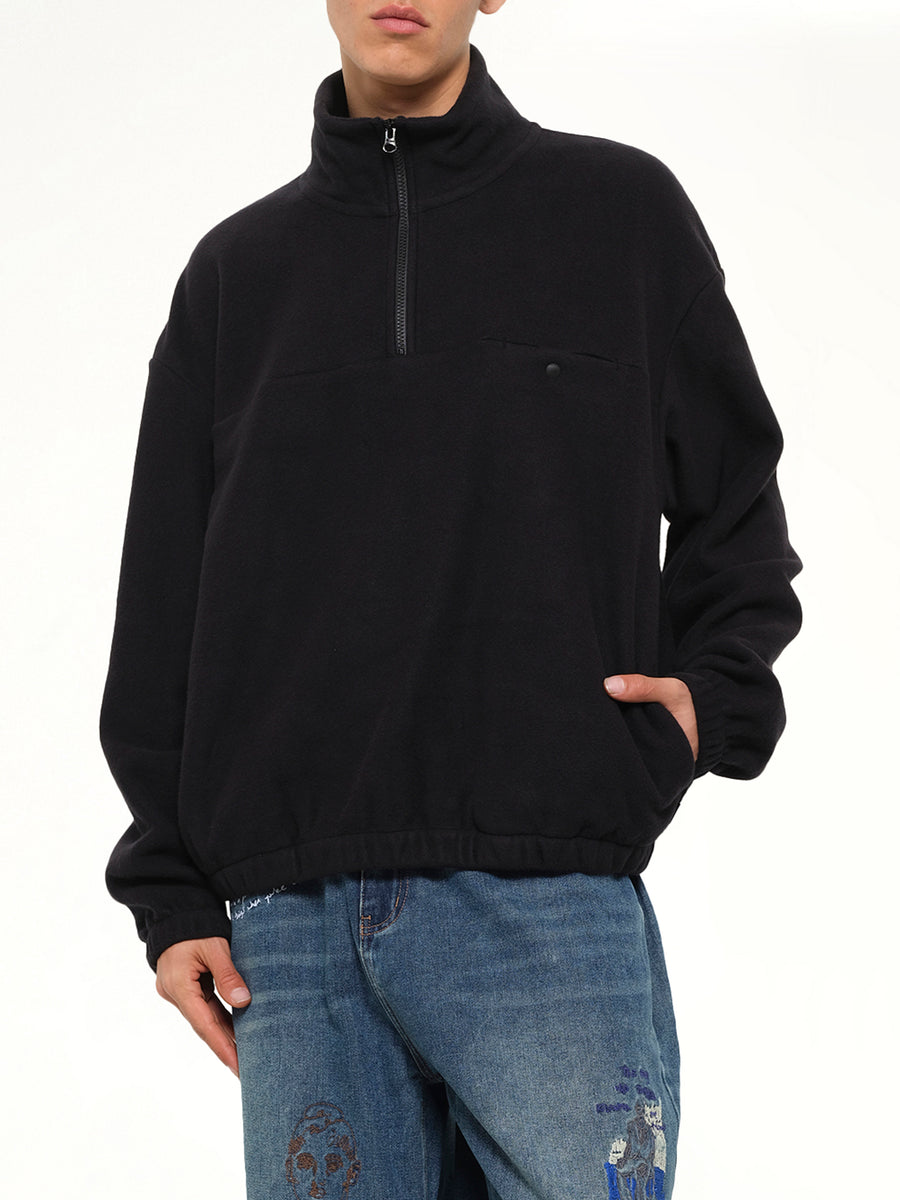 Quarter Zip in Black