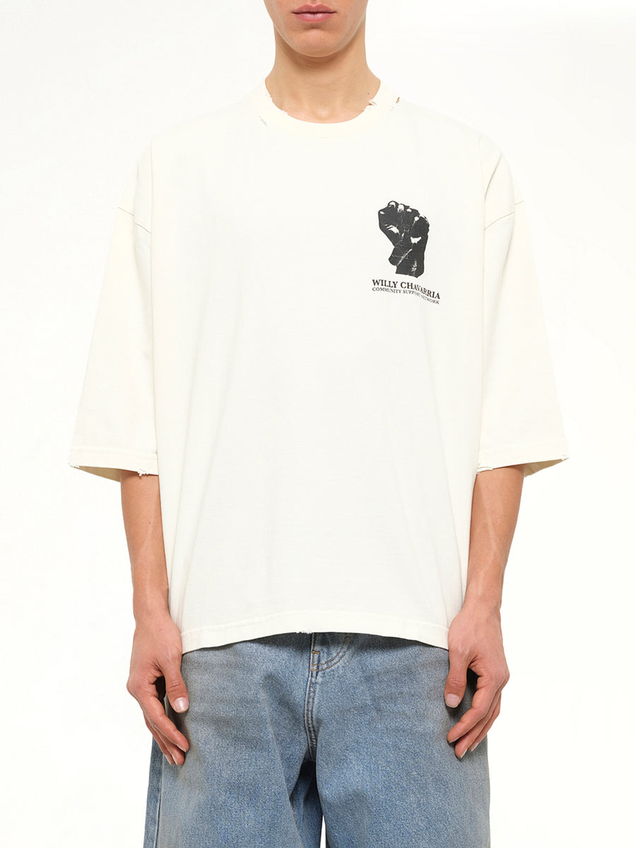 Resist,Persist,Exist Buffalo T-Shirt in Masa
