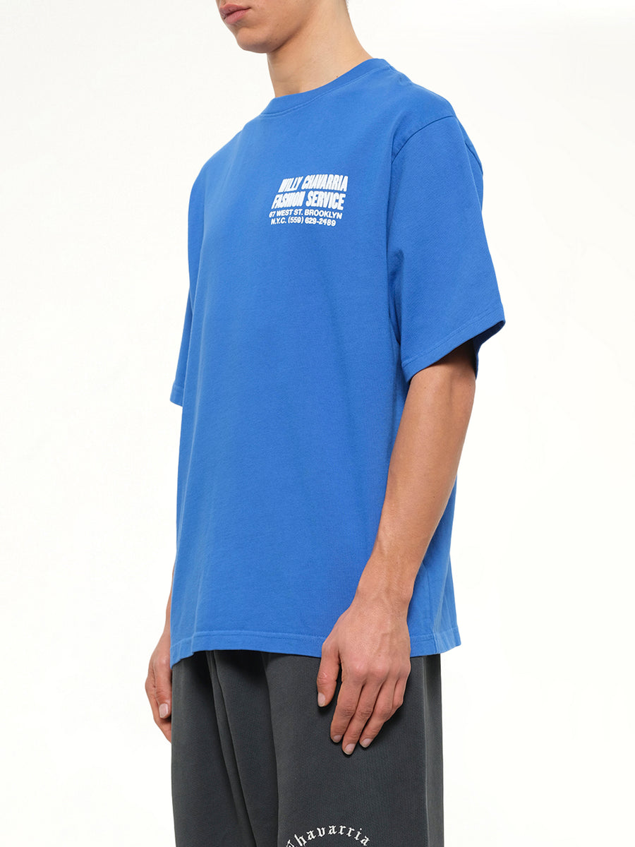 Willy Chavarria Fashion Services Standard T-Shirt in Royal Blue