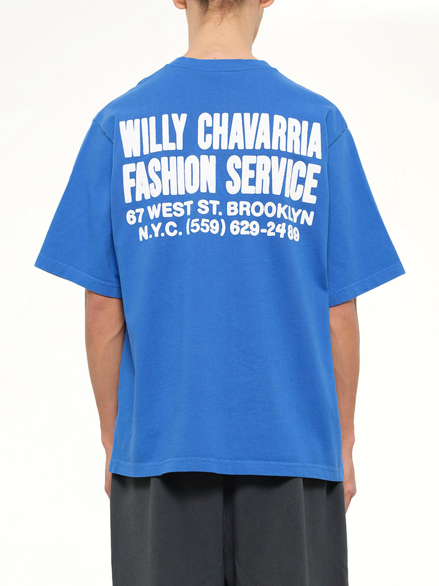 Willy Chavarria Fashion Services Standard T-Shirt in Royal Blue