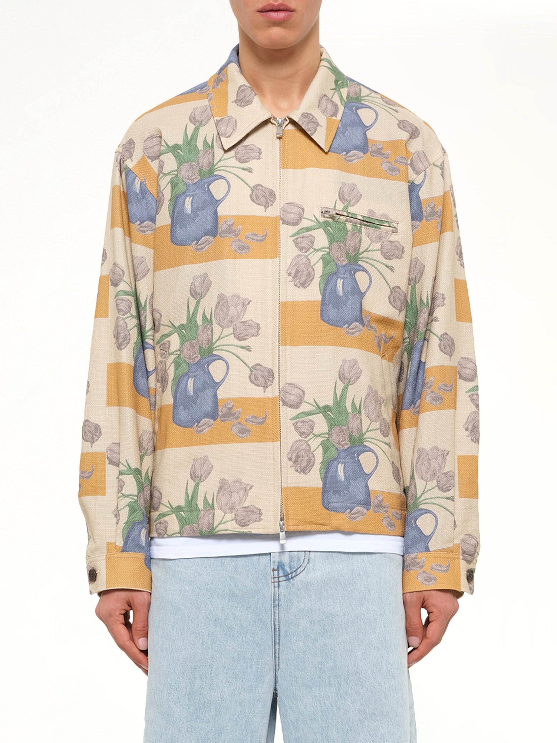 Zip Up Jacket in Tulip