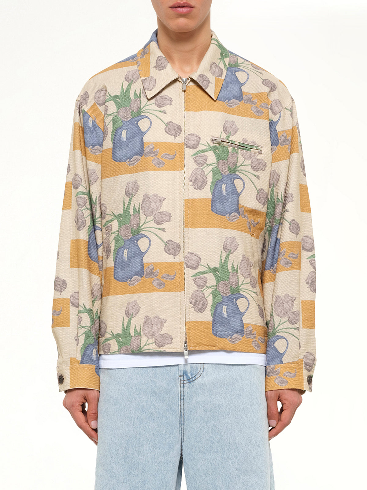Zip Up Jacket in Tulip