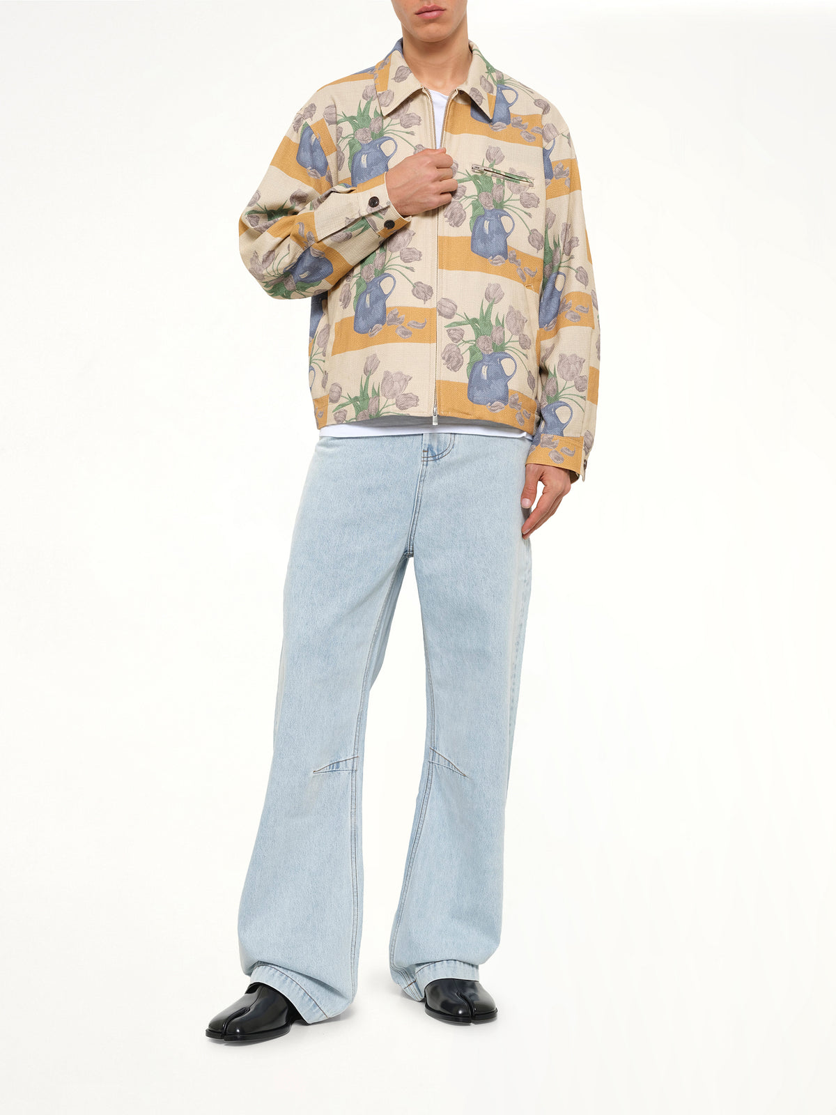 Zip Up Jacket in Tulip