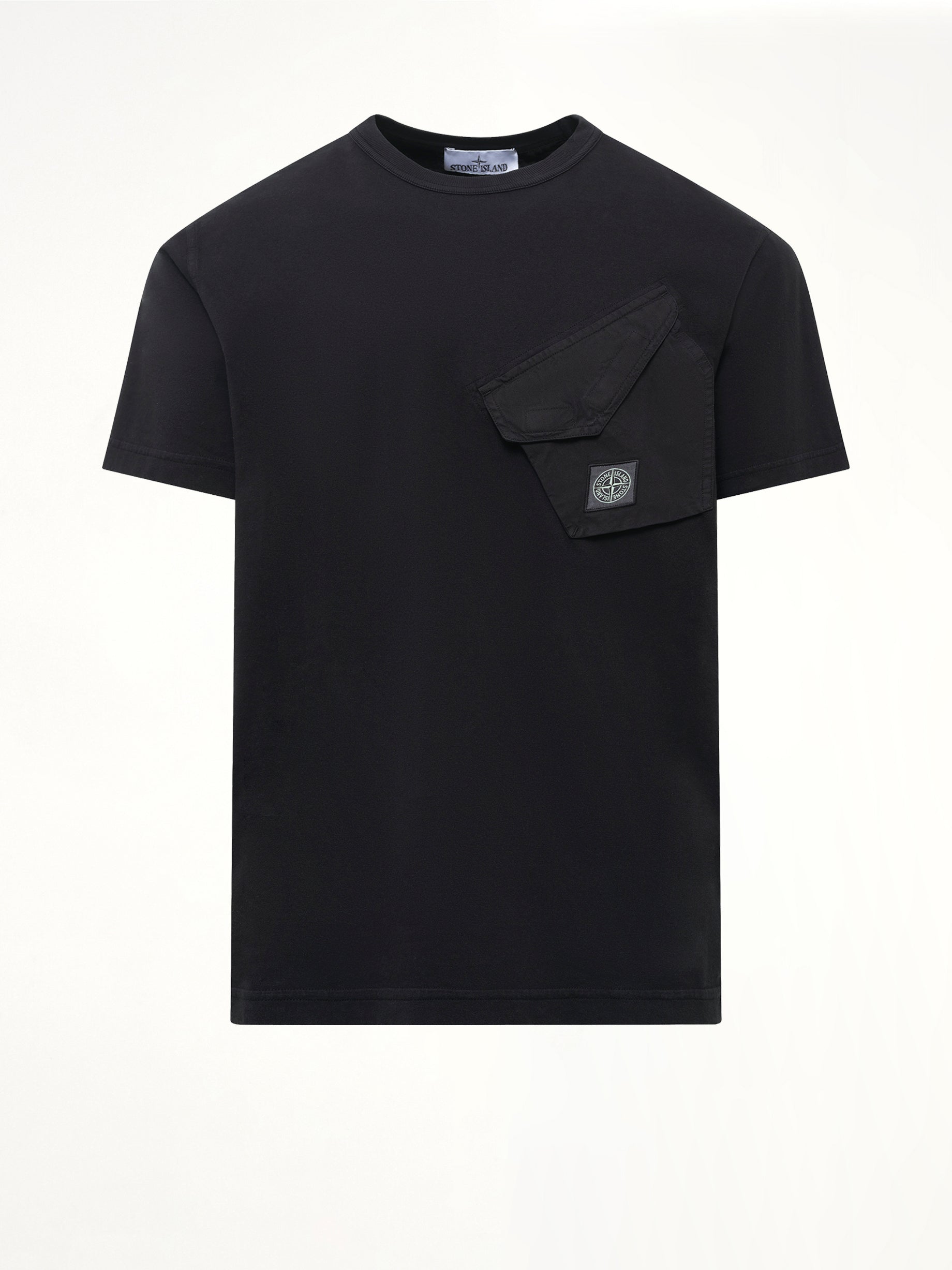 2100008 Cotton Pocket T-Shirt in Black