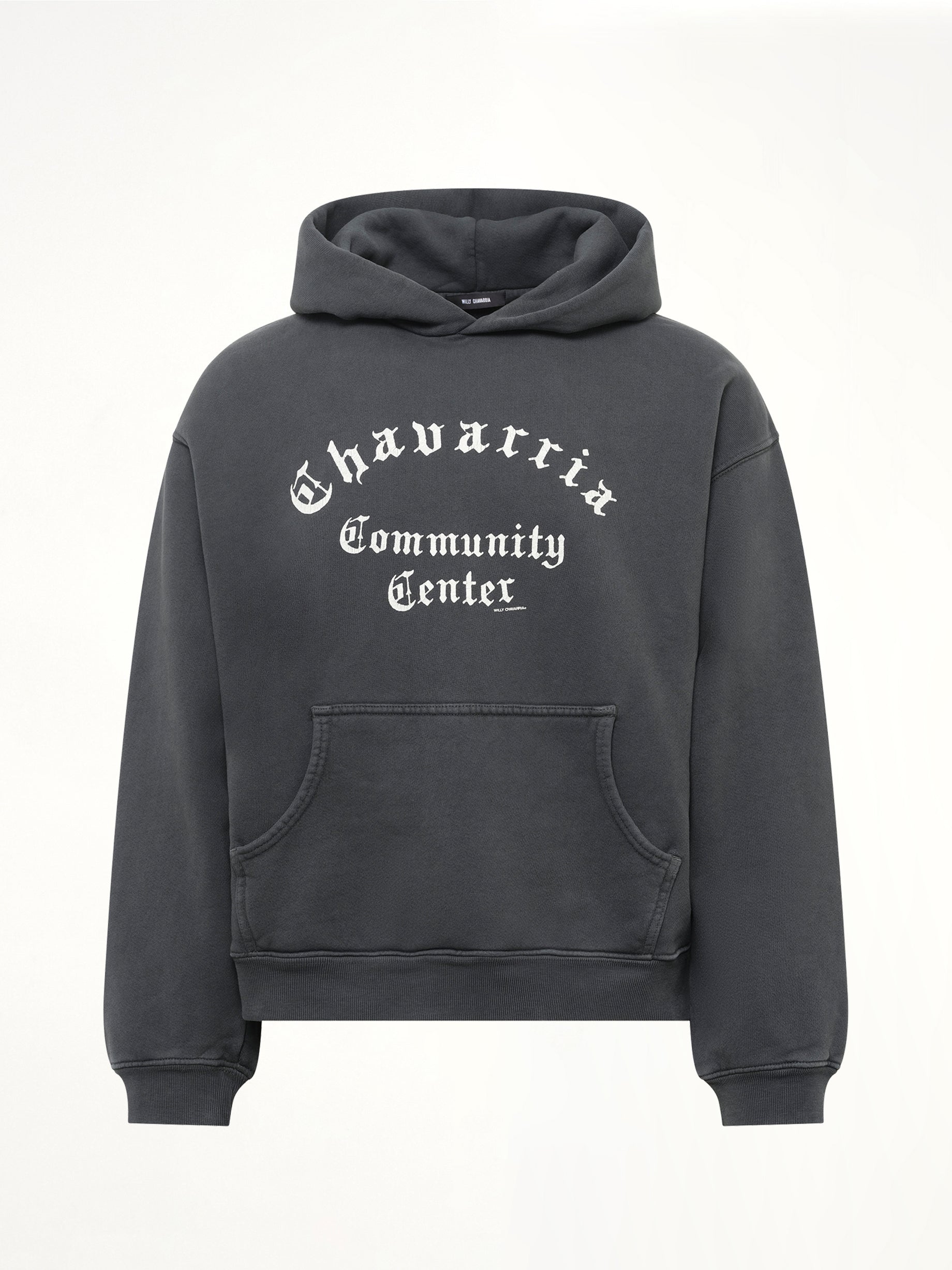 Chavarria Community Center Shrunken Hoodie in Pirate Black