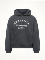 Chavarria Community Center Shrunken Hoodie in Pirate Black