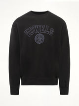 Faded Collegiate Sweatshirt in Black