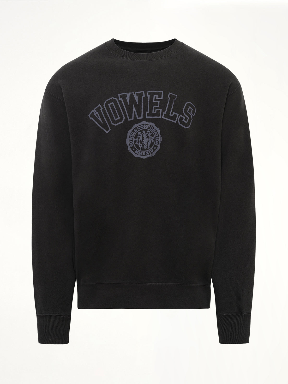 Faded Collegiate Sweatshirt in Black