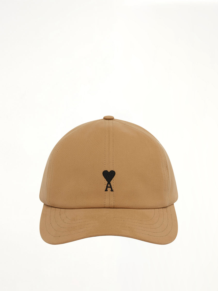 Ami De Coeur Embroidery Cap in Light Beige