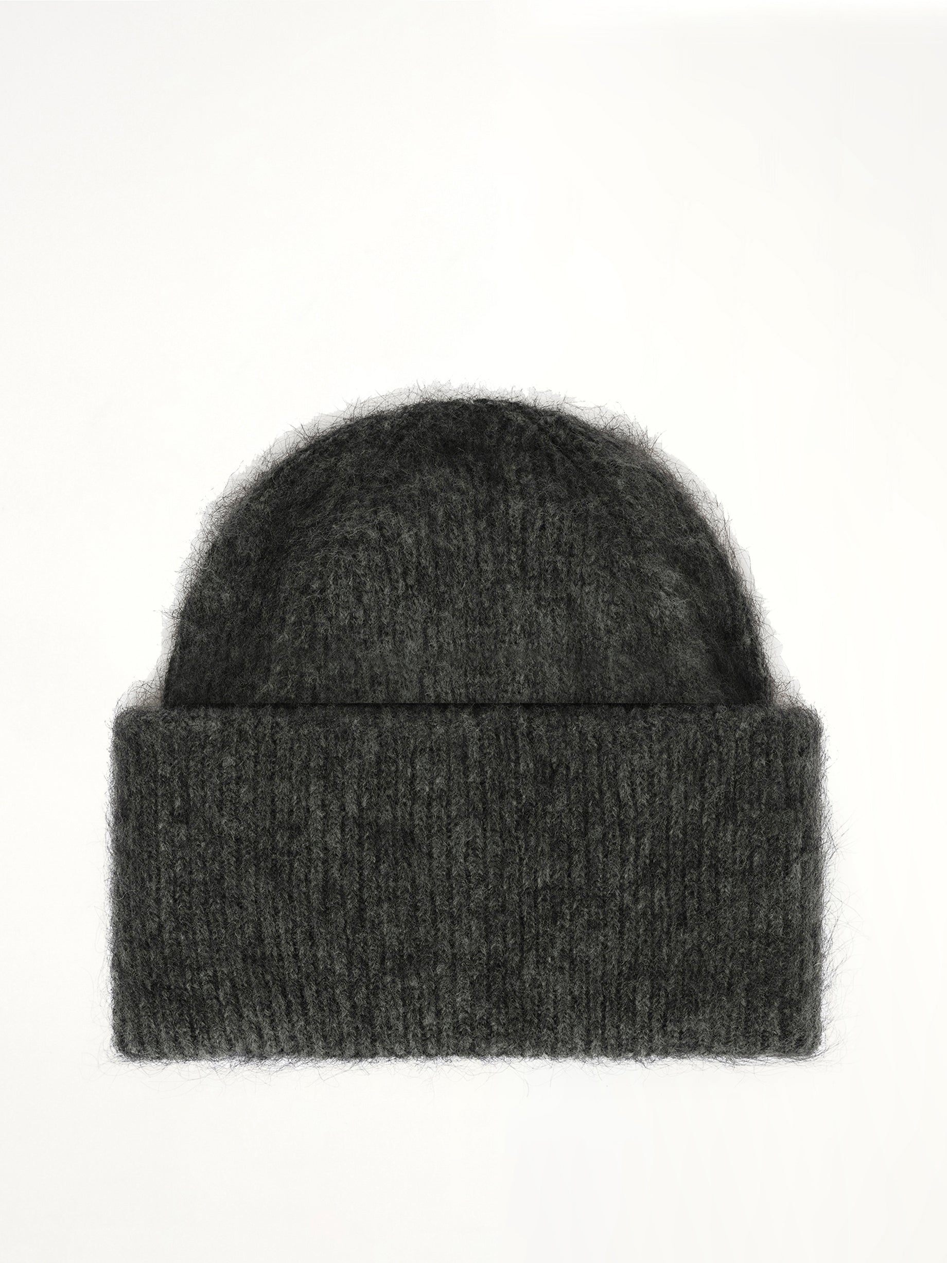Ami Paris Patch Beanie in Charcoal Grey